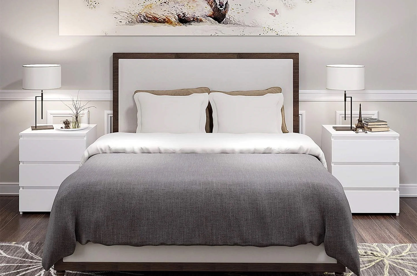 Bedside Table with 3 Drawers