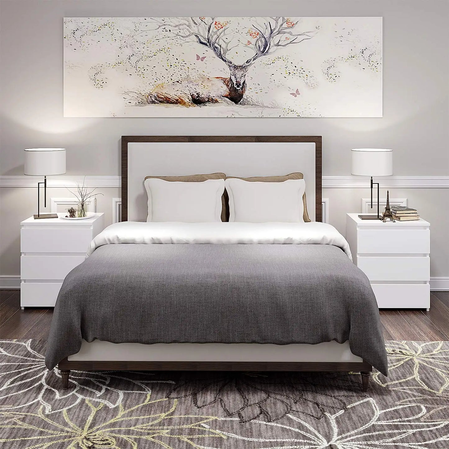 Bedside Table with 3 Drawers